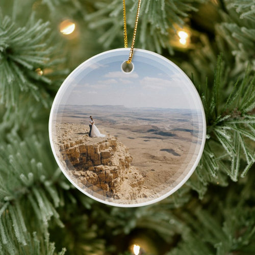 Create Your Own Custom Memorable Wedding Photo Ceramic Ornament
