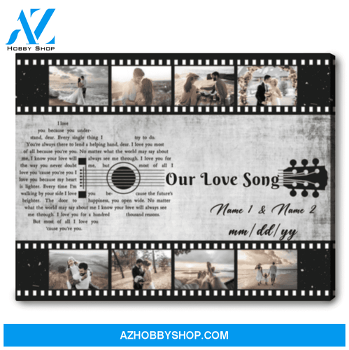 Creative Anniversary Gift For Couple Wedding Song On Canvas Wall Art