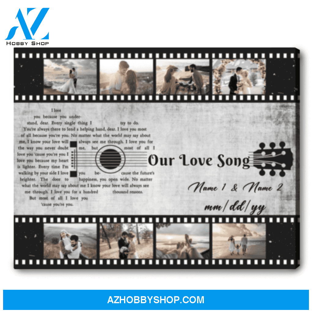 Creative Anniversary Gift For Couple Wedding Song On Canvas Wall Art