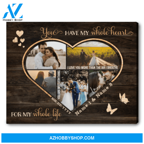Creative Couple Gift Ideas Wedding Gift From Husband Custom Photo Canvas Print