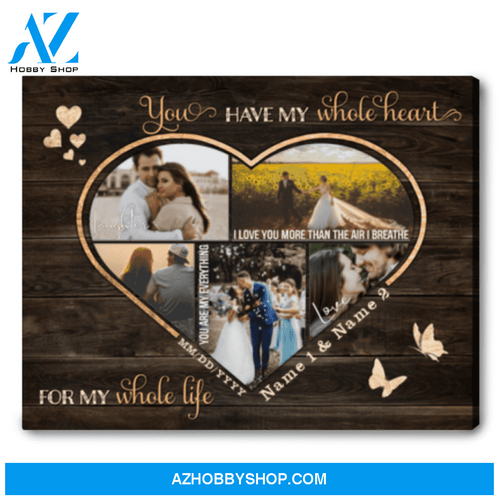 Creative Couple Gift Ideas Wedding Gift From Husband Custom Photo Canvas Print