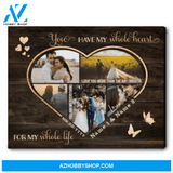 Creative Couple Gift Ideas Wedding Gift From Husband Custom Photo Canvas Print