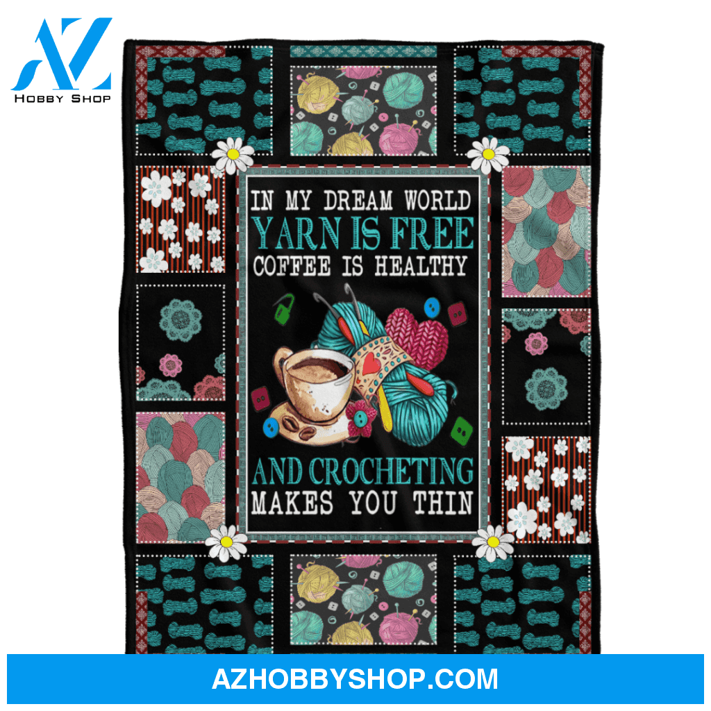 Crocheting Blanket, Makes You Thin Blanket Gift for Crocheting Lovers