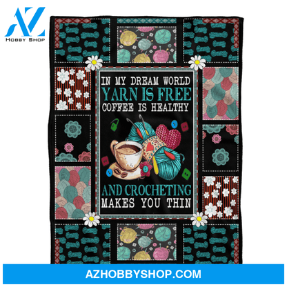 Crocheting Blanket, Makes You Thin Blanket Gift for Crocheting Lovers