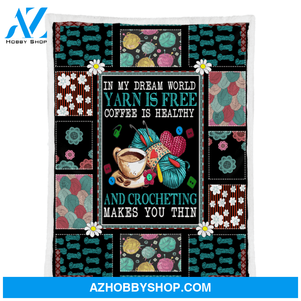 Crocheting Blanket, Makes You Thin Blanket Gift for Crocheting Lovers