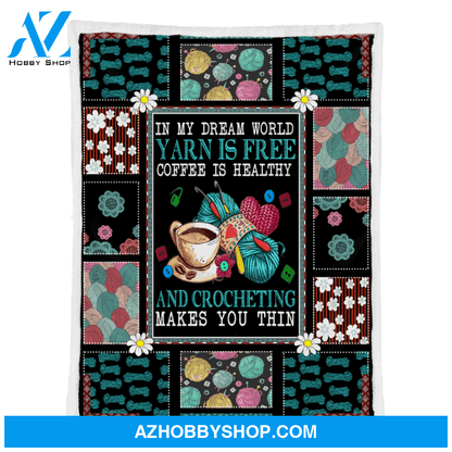 Crocheting Blanket, Makes You Thin Blanket Gift for Crocheting Lovers