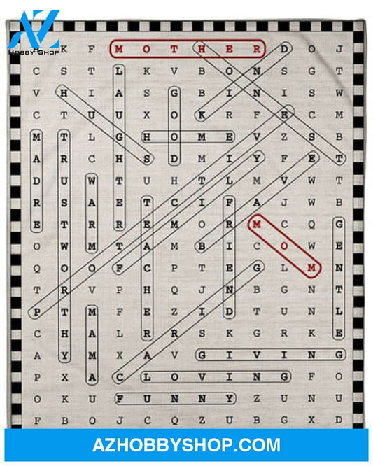 Crossword Giving Loving For Mom Blanket Gift for Mom 