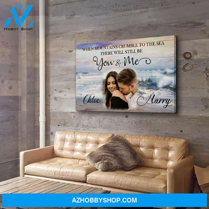 Crumble To The Sea - Personalized Custom Photo Canvas