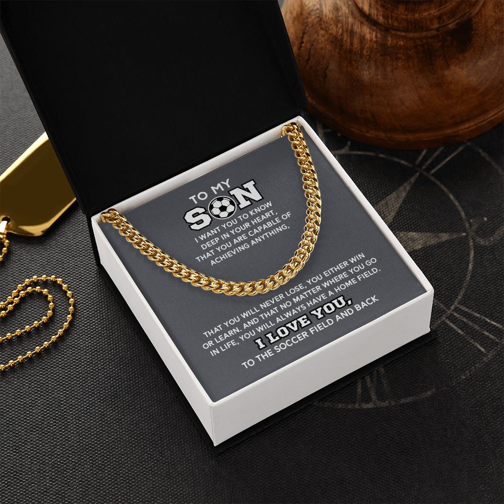 Cuban Link - My Soccer Son, Achieve Anything, Home Field, Cuban Link Chain