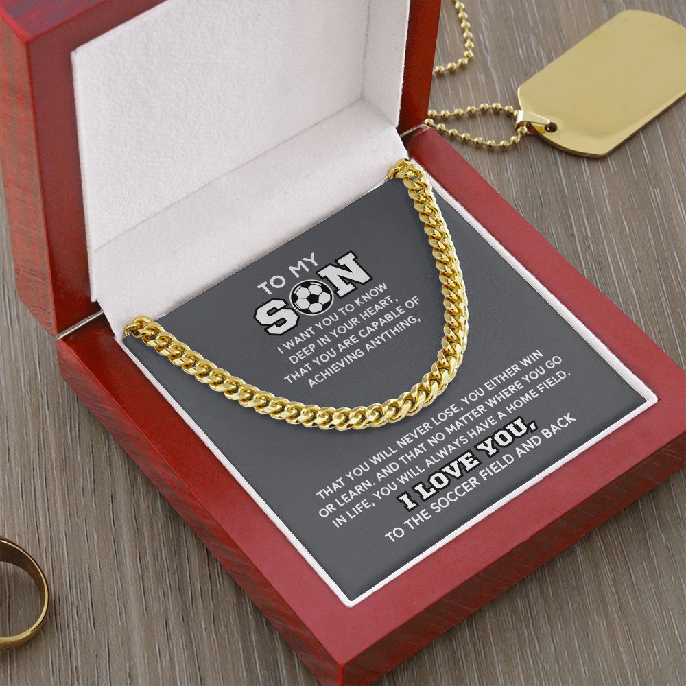 Cuban Link - My Soccer Son, Achieve Anything, Home Field, Cuban Link Chain