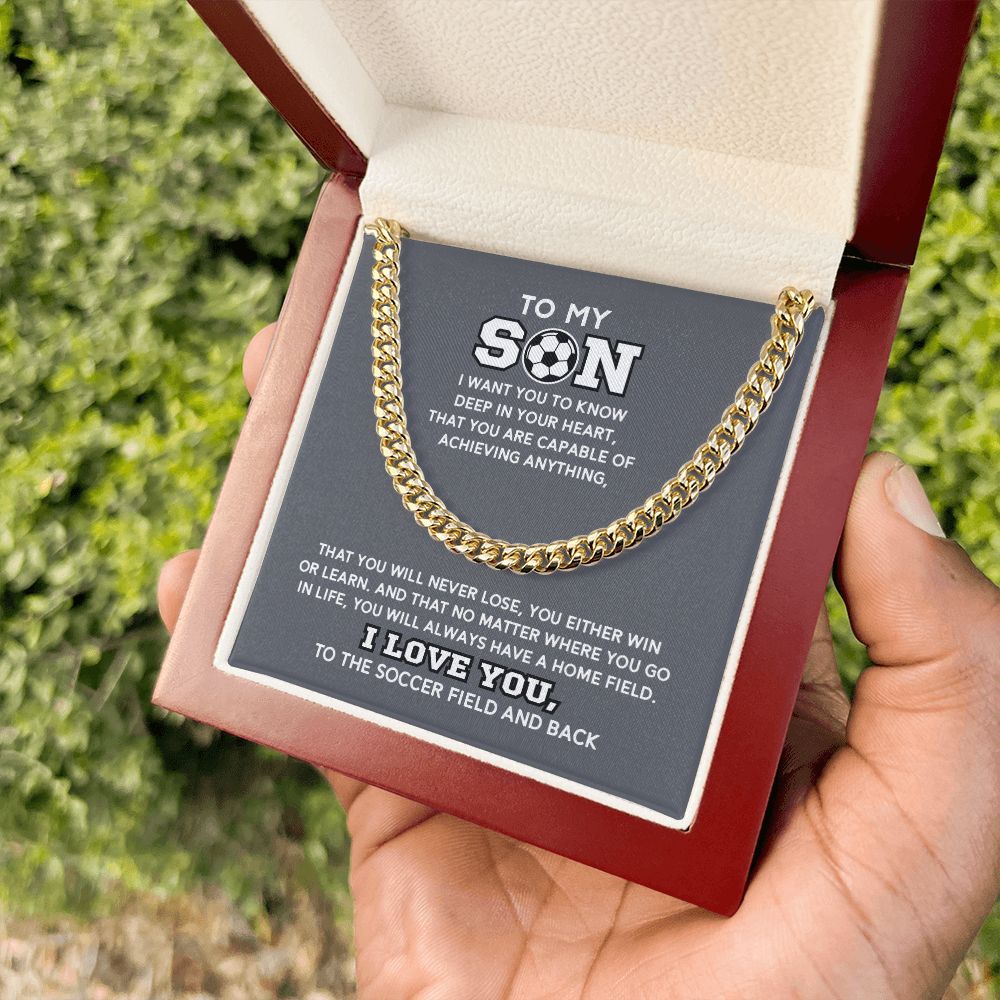 Cuban Link - My Soccer Son, Achieve Anything, Home Field, Cuban Link Chain