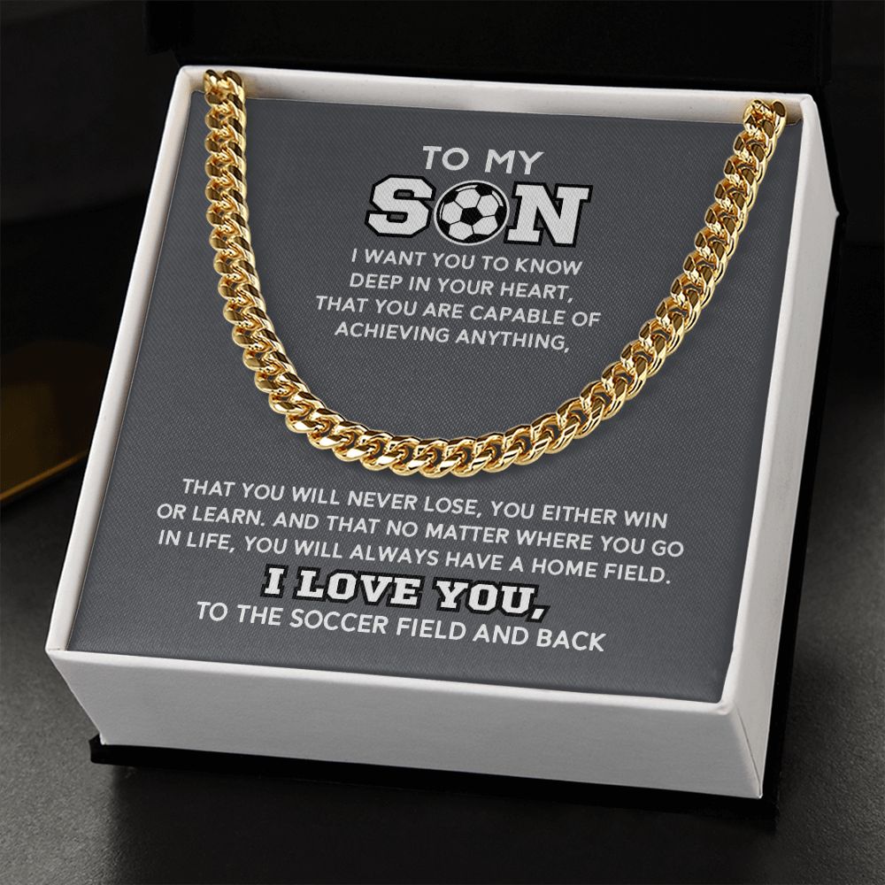 Cuban Link - My Soccer Son, Achieve Anything, Home Field, Cuban Link Chain