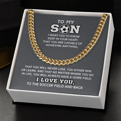 Cuban Link - My Soccer Son, Achieve Anything, Home Field, Cuban Link Chain