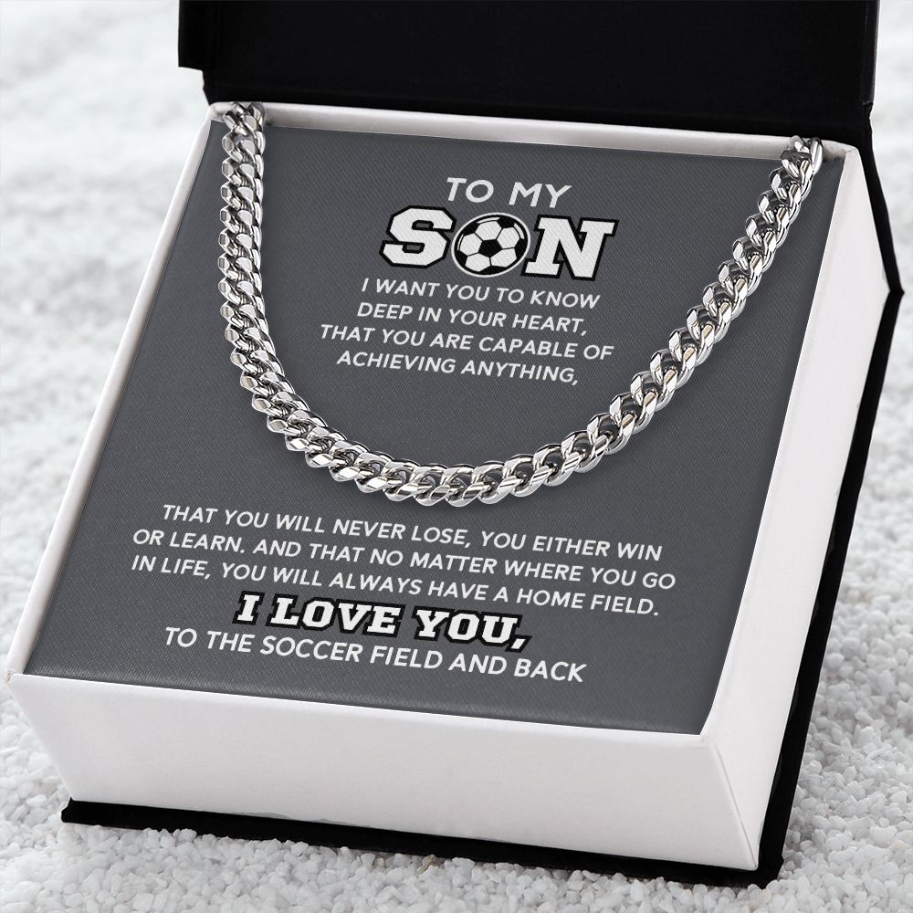 Cuban Link - My Soccer Son, Achieve Anything, Home Field, Cuban Link Chain