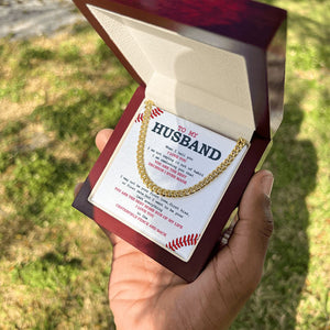 Cuban Link Necklace - Husband, Best Home Run, Cuban Link Chain