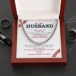 Cuban Link Necklace - Husband, Best Home Run, Cuban Link Chain