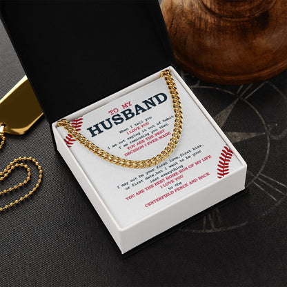 Cuban Link Necklace - Husband, Best Home Run, Cuban Link Chain
