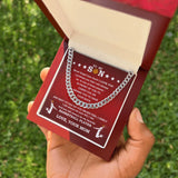 Cuban Link Necklace - My Basketball Son, Biggest Fan, From Mom, Cuban Link Chain