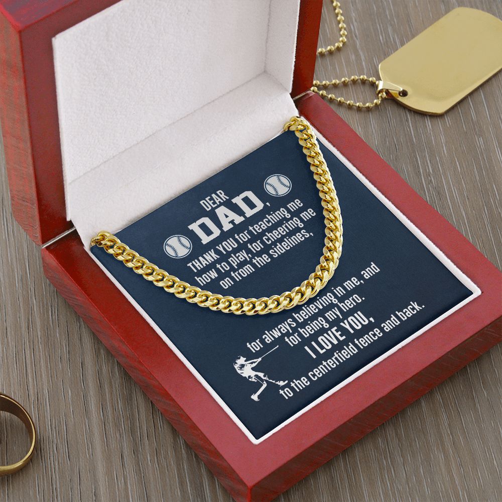 Cuban Link Necklace - To My Dad, Thank You, Cuban Link Chain