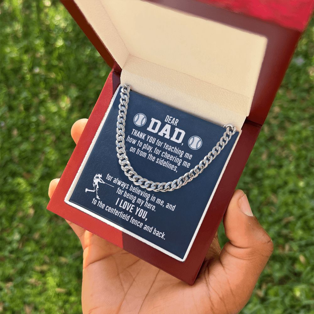 Cuban Link Necklace - To My Dad, Thank You, Cuban Link Chain