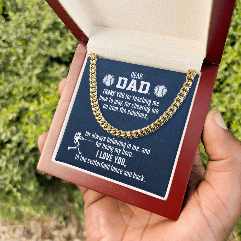 Cuban Link Necklace - To My Dad, Thank You, Cuban Link Chain