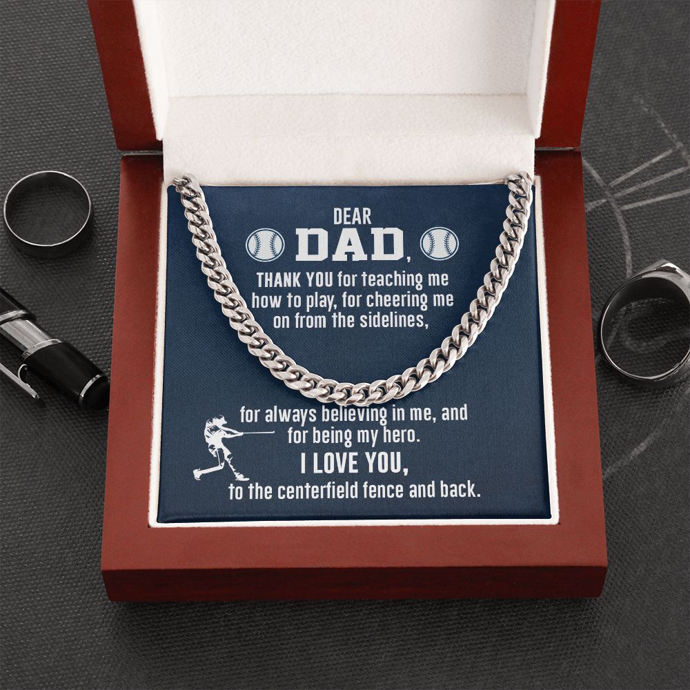 Cuban Link Necklace - To My Dad, Thank You, Cuban Link Chain
