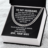 Cuban Link Necklace - To My Husband, Never Forget, Cuban Link Chain