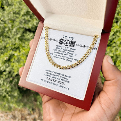 Cuban Link - To My Soccer Son, Achieve Anything, Home Field, Cuban Link Chain