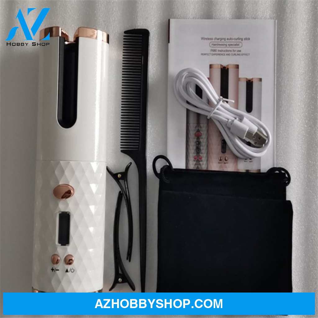 Curling Iron Usb Wireless Multifunctional Charging Curler White1