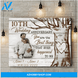 Custom 10th Wedding Anniversary Gifts Carved Heart Tree Wall Art
