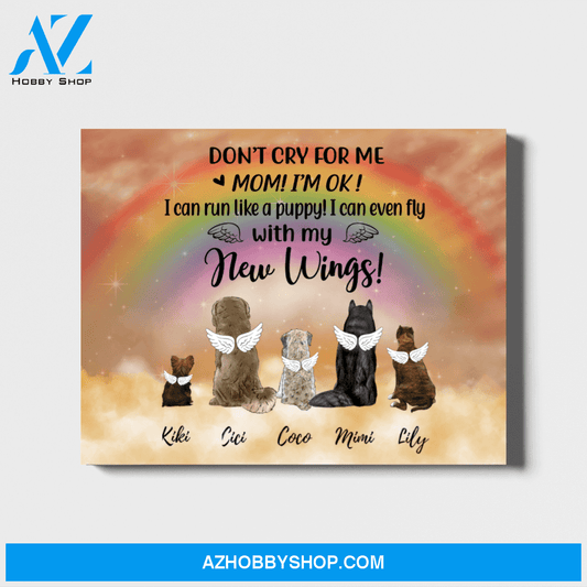 Custom Angel Memorial Dogs Landscape Canvas Personalized Gift for Dog Lovers