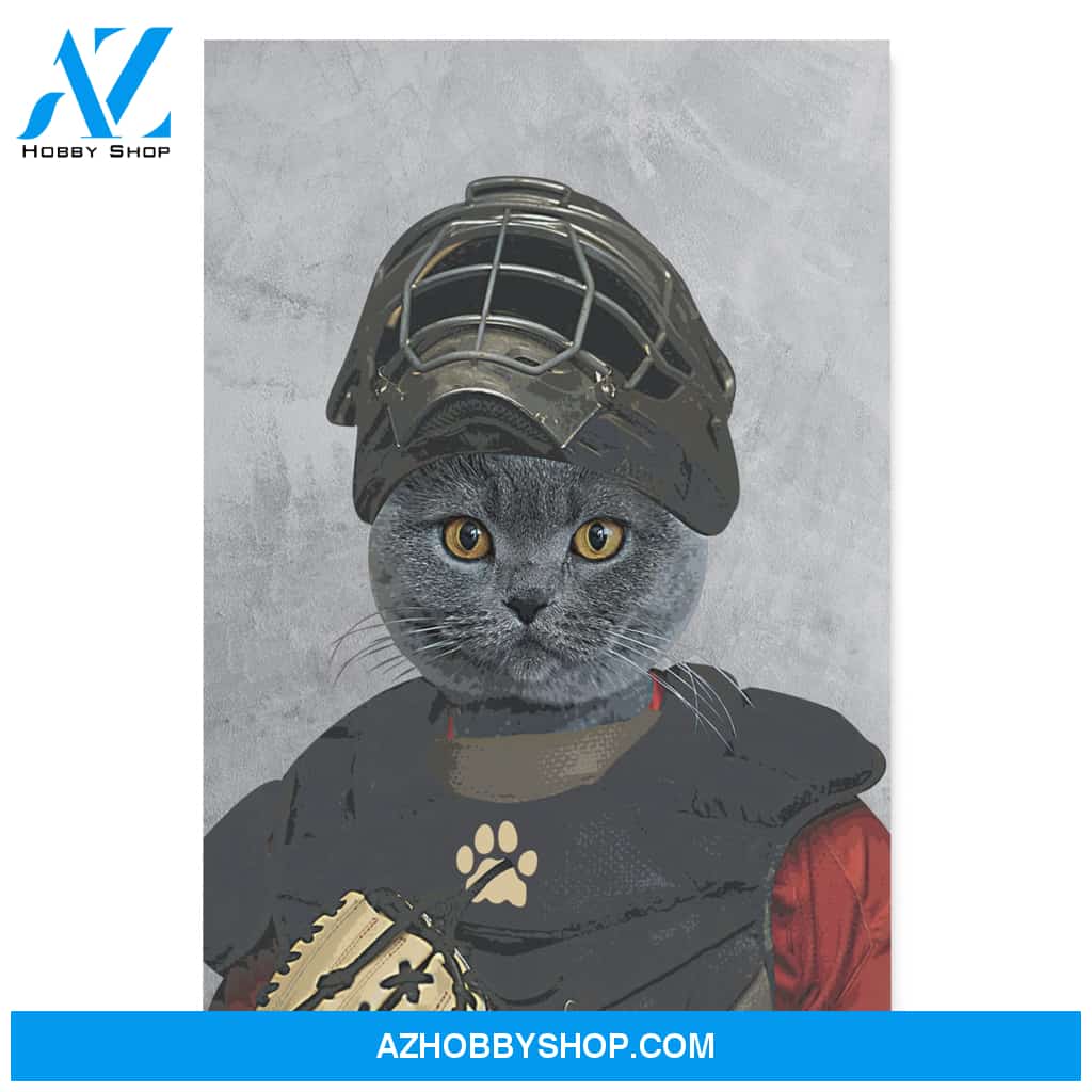 Custom Baseball/Softball Player Pet Portrait