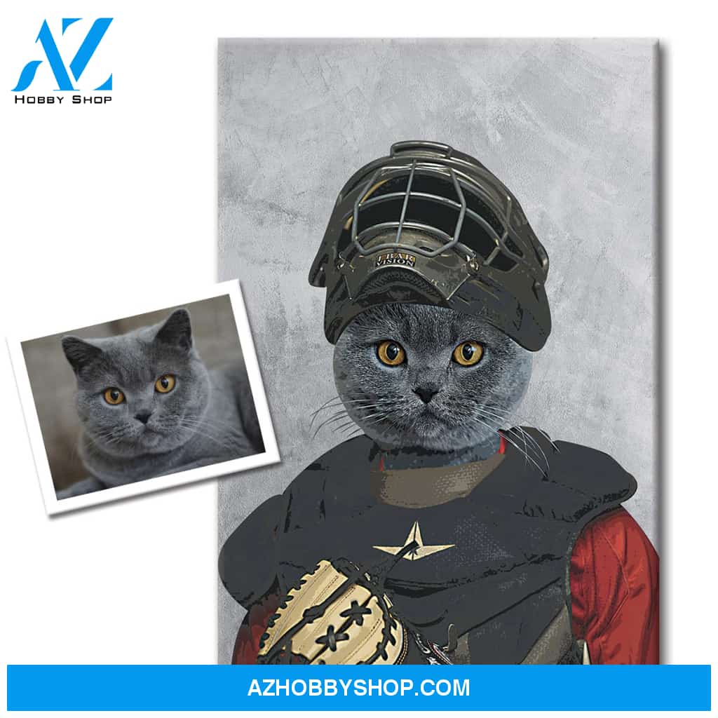 Custom Baseball/Softball Player Pet Portrait