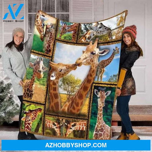 Custom Blanket 3D Giraffe Blanket Fleece Blanket