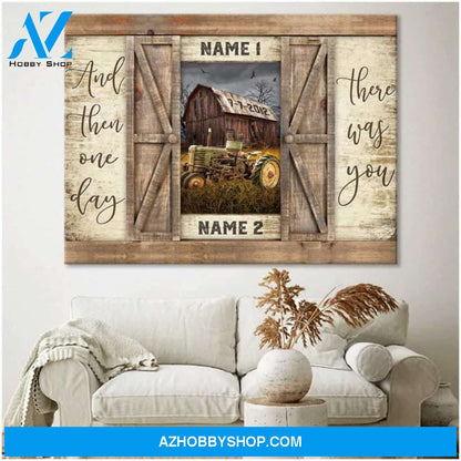 Custom Canvas And Then One Day There Was You Personalized Canvas Custom Couple Name Old