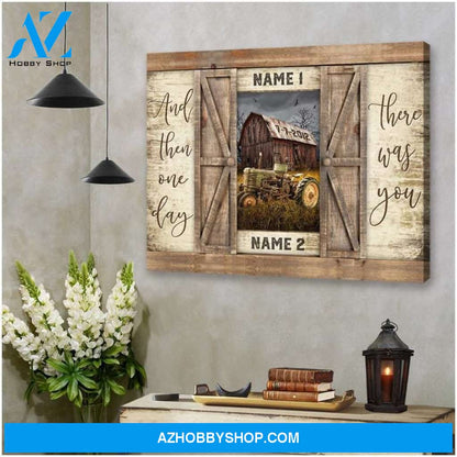 Custom Canvas And Then One Day There Was You Personalized Canvas Custom Couple Name Old