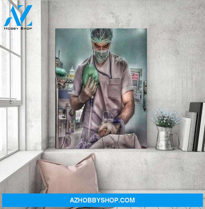 Custom Canvas Anesthesiologist cool art canvas, gift for nurse doctor