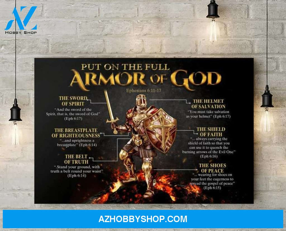 Custom Canvas Armor of God Canvas, Christian Canvas, God Canvas