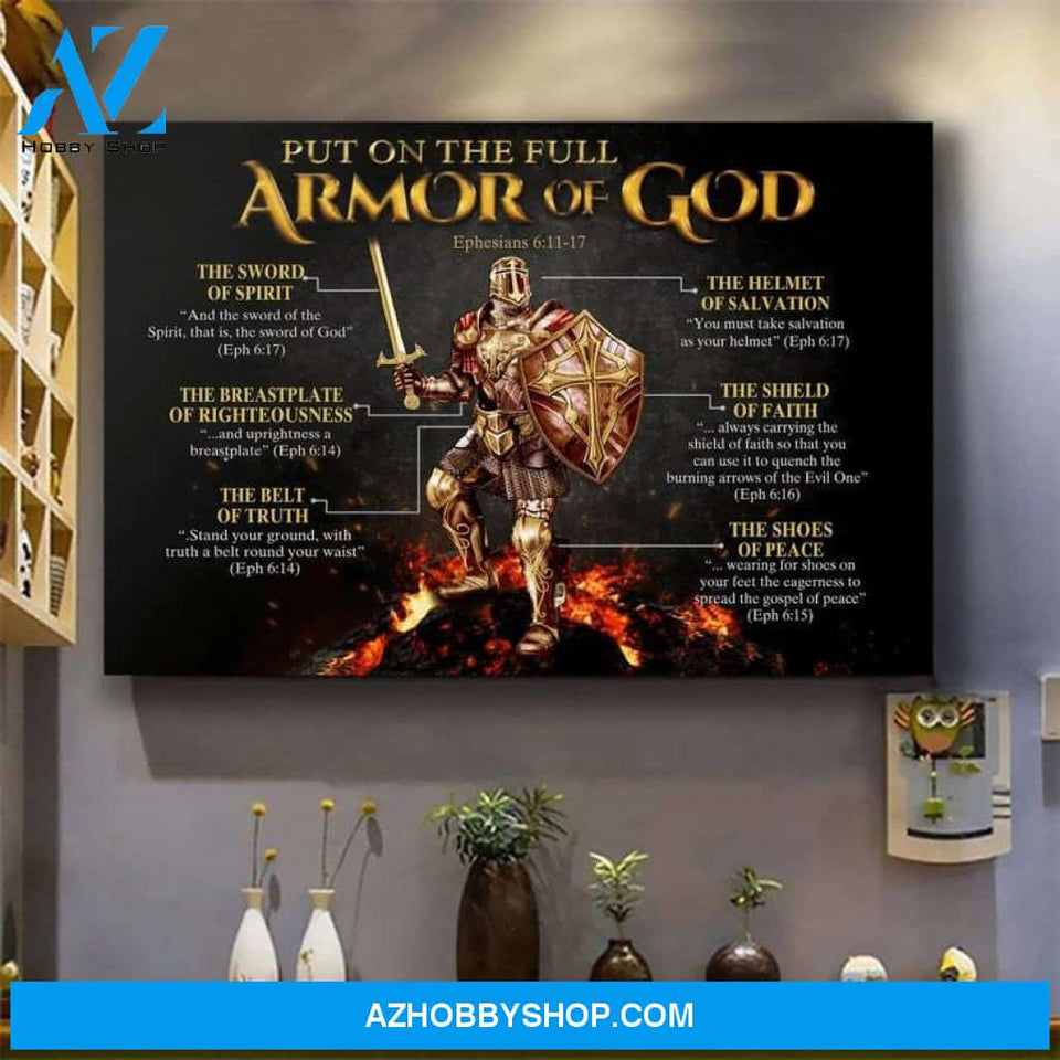 Custom Canvas Armor of God Canvas, Christian Canvas, God Canvas