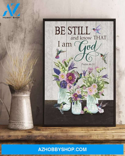 Custom Canvas Be Still And Know That I Am A God, Jesus Canvas Wall Art