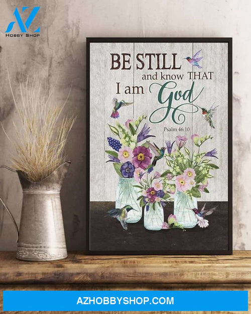 Custom Canvas Be Still And Know That I Am A God, Jesus Canvas Wall Art