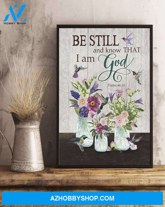 Custom Canvas Be Still And Know That I Am A God, Jesus Canvas Wall Art