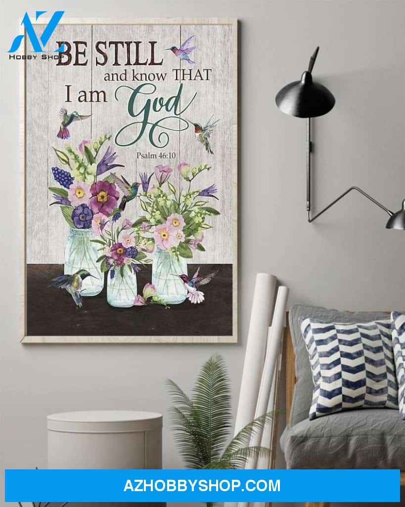 Custom Canvas Be Still And Know That I Am A God, Jesus Canvas Wall Art