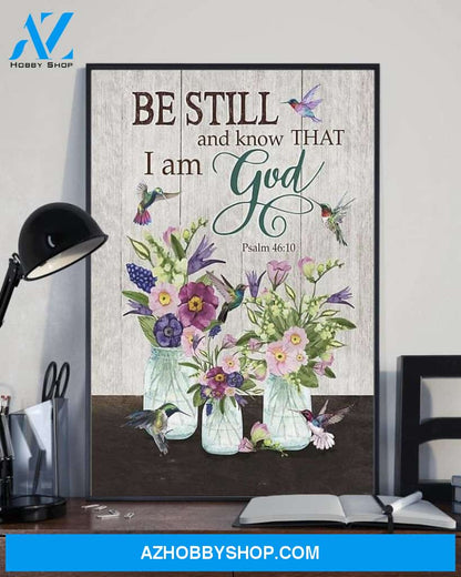 Custom Canvas Be Still And Know That I Am A God, Jesus Canvas Wall Art