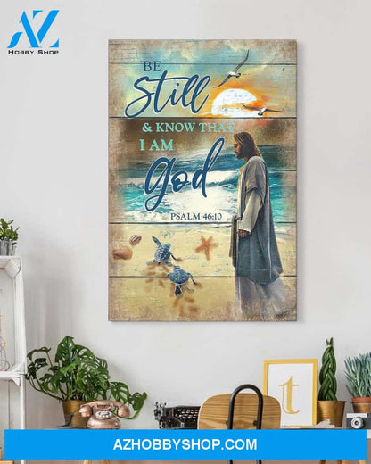 Custom Canvas Be Still And Know That I Am God Psalm 46 10 Bible Verse Wall Art Thanksgiving Gift Christmas Gifts 2021