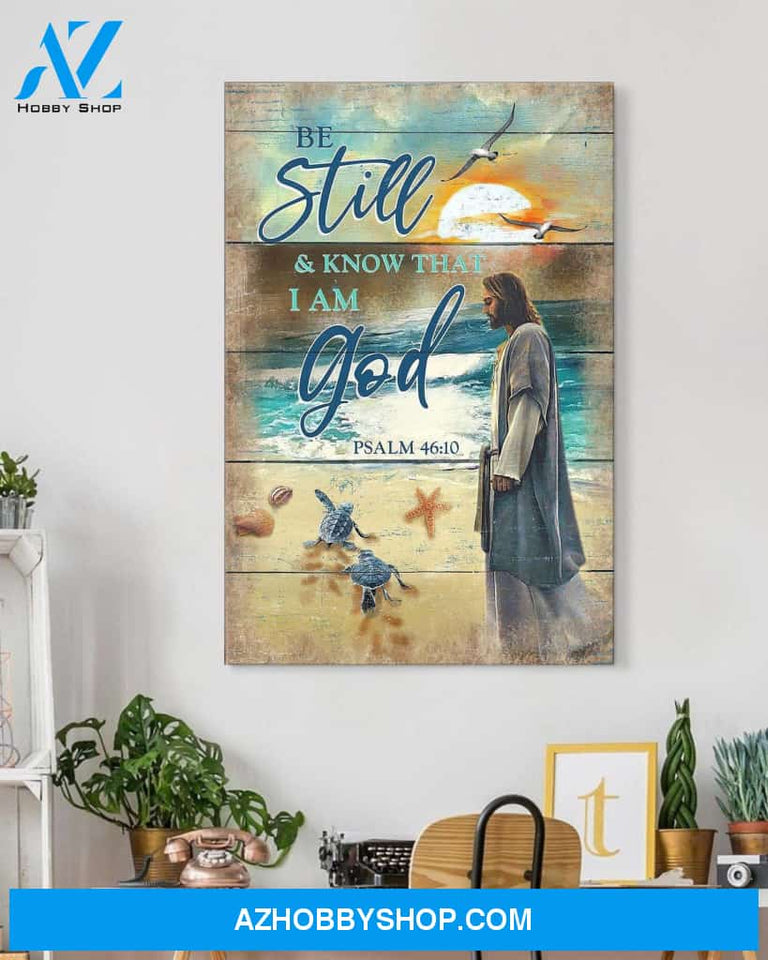 Custom Canvas Be Still And Know That I Am God Psalm 46 10 Bible Verse Wall Art Thanksgiving Gift Christmas Gifts 2021