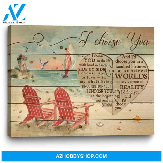 Custom Canvas Beach Canvas Gift For Couples I Choose You Painting Canvas Turtle Canvas