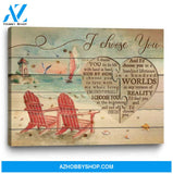Custom Canvas Beach Canvas Gift For Couples I Choose You Painting Canvas Turtle Canvas