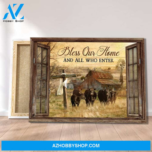 Custom Canvas Bless On Home Who Are Enter