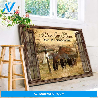 Custom Canvas Bless On Home Who Are Enter